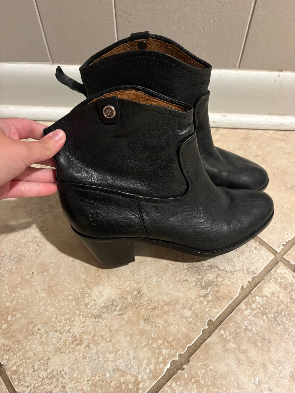 Frye Black Women's Leather Ankle Boots